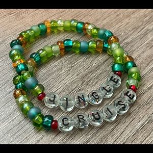 Jingle Cruise Disney Inspired Bracelet Set Beaded Glass Pony Beads Stretchy